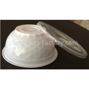 32oz Carryout White Diamond Bowl w/Lids 300ct - Image 3